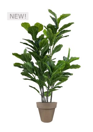 FAUX GREEN FIG 140CM IN BROWN PLANTER (FL86 - FIGBR)