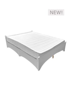 BIFOLD QUEEN BED - WHITE SPANDEX (BED9 - QWS)