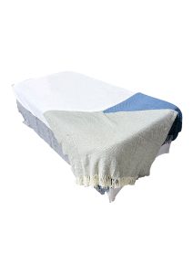 BIFOLD SINGLE BED - WHITE SPANDEX (BED9 - SWS)