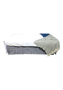 BIFOLD SINGLE BED - WHITE SPANDEX (BED9 - SWS)