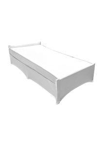 BIFOLD SINGLE BED - WHITE SPANDEX (BED9 - SWS)