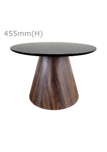 CONIC COFFEE TABLE™ & ROUND TOP - BLACK (CT28 - RB)