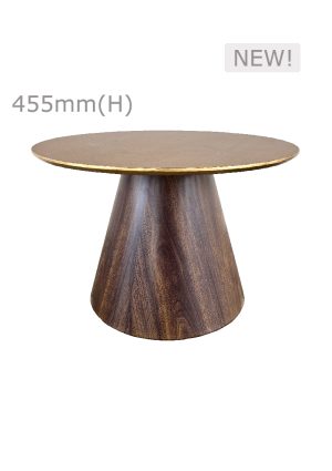 CONIC COFFEE TABLE™ & ROUND TOP - GOLD (CT28 - RG)