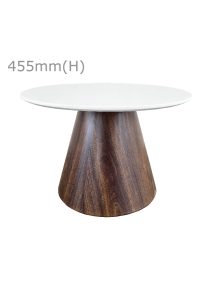 CONIC COFFEE TABLE™ & ROUND TOP - WHITE (CT28 - RW)