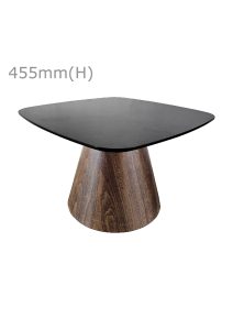 CONIC COFFEE TABLE™ & SQUARISH TOP - BLACK (CT28 - SB)