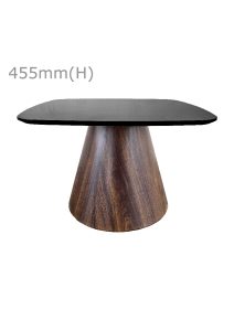 CONIC COFFEE TABLE™ & SQUARISH TOP - BLACK (CT28 - SB)