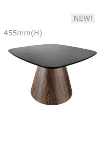 CONIC COFFEE TABLE™ & SQUARISH TOP - BLACK (CT28 - SB)