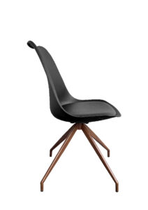 LEVO™ CHAIR - BLACK WITH WOOD LEGS (CH34 - BBR)
