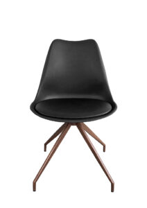 LEVO™ CHAIR - BLACK WITH WOOD LEGS (CH34 - BBR)