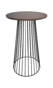 BIRDCAGE BAR TABLE - BLACK & ROUND TOP - WOOD (BT5 - B - RBR)