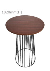 BIRDCAGE BAR TABLE - BLACK & ROUND TOP - WOOD (BT5 - B - RBR)