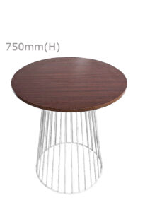 BIRDCAGE TABLE - WHITE & ROUND TOP - WOOD (TB20 - W - RBR)