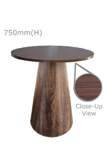 CONIC™ MEETING TABLE & ROUND TOP - WOOD (TB2 - RBR)