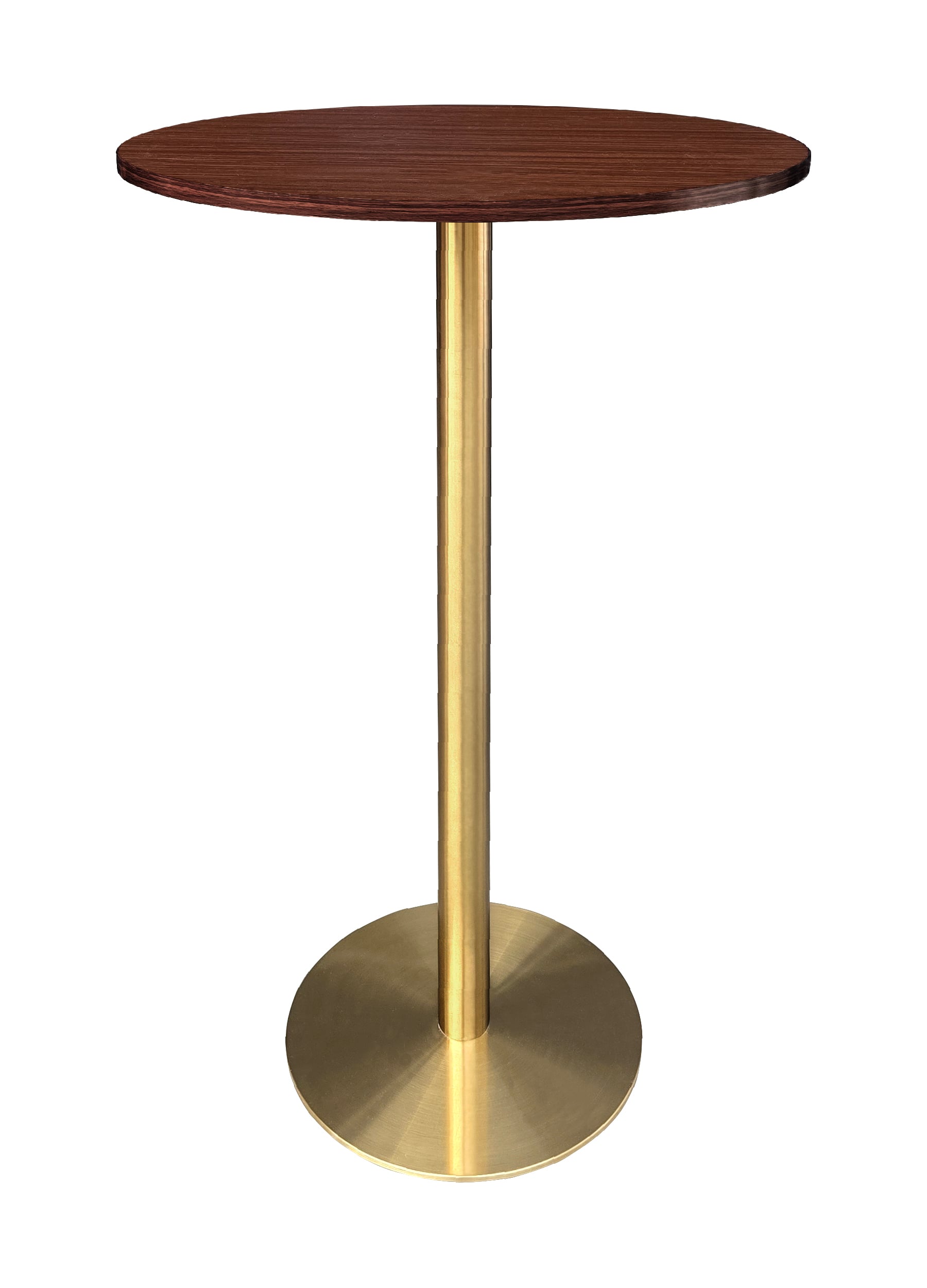 VALO BAR TABLE - GOLD & ROUND TOP - WOOD (BT2 - G - RBR)