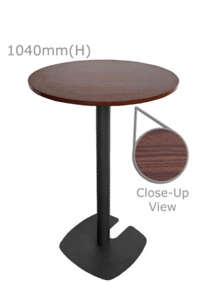 FIN™ BAR TABLE - BLACK & ROUND TOP - WOOD (BT1 - B - RBR)