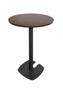 FIN™ BAR TABLE - BLACK & ROUND TOP - WOOD (BT1 - B - RBR)