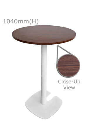 FIN™ BAR TABLE - WHITE & ROUND TOP - WOOD (BT1 - W - RBR)