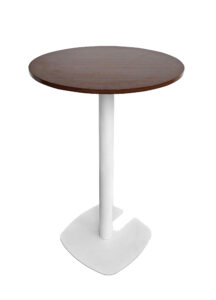 FIN™ BAR TABLE - WHITE & ROUND TOP - WOOD (BT1 - W - RBR)