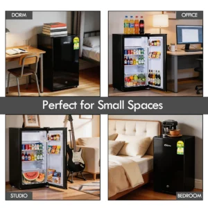 FRIDGE (1DOOR) BLACK - 92 LITRES (AP4 - FRB92)