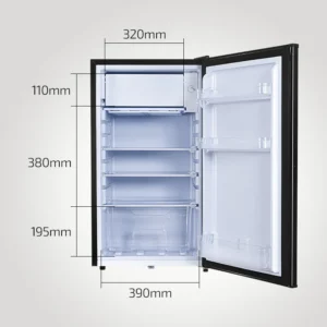 FRIDGE (1DOOR) BLACK - 92 LITRES (AP4 - FRB92) MEASUREMENT