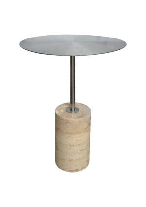 AURUM STEEL SIDE COFFEE TABLE - SILVER (CT17 - S)