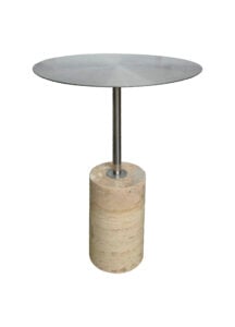 AURUM STEEL SIDE COFFEE TABLE - SILVER (CT17 - S)