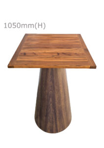 CONIC™ BAR TABLE & SQUARE TOP - TEAK WOOD (BT11 - STK)