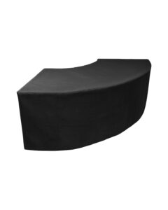 OCULAR CURVED BLACK LINEN TABLE (TB1 - CLB)