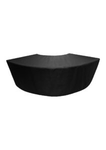OCULAR CURVED BLACK LINEN TABLE (TB1 - CLB)