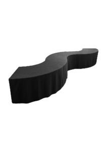 OCULAR CURVED BLACK LINEN TABLE (TB1 - CLB)