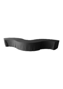 OCULAR CURVED BLACK LINEN TABLE (TB1 - CLB)