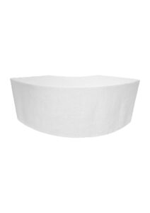 OCULAR CURVED WHITE LINEN TABLE (TB1 - CLW)