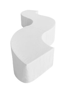 OCULAR CURVED WHITE LINEN TABLE (TB1 - CLW)