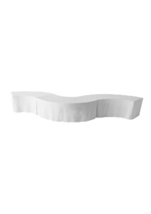 OCULAR CURVED WHITE LINEN TABLE (TB1 - CLW)
