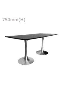 TULIP TABLE - SILVER & LONG TOP - BLACK (TB5 - S - LB)