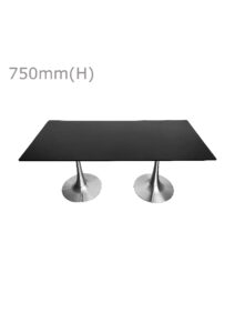 TULIP TABLE - SILVER & LONG TOP - BLACK (TB5 - S - LB)
