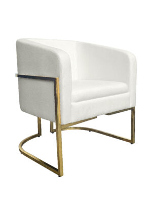 CHOVET LOUNGE ARMCHAIR WHITE (SF17 - SW)