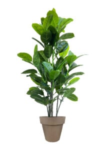 FAUX RUBBER TREE 140CM IN BROWN PLANTER (FL87 - RUBR)