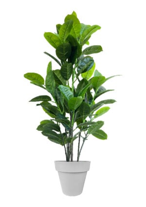 FAUX RUBBER TREE 140CM IN GREY PLANTER (FL87 - RUC)