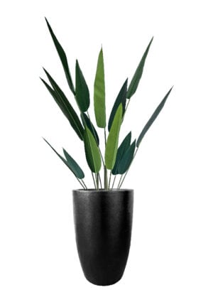 FAUX SKYBIRD TREE IN FIBRE LARGE BLACK PLANTER (OVERALL 170CMH) (FL88 - SKFLB)