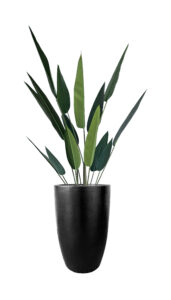 FAUX SKYBIRD TREE IN FIBRE LARGE BLACK PLANTER (OVERALL 170CMH) (FL88 - SKFLB)