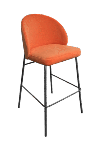 ALURA™ BARSTOOL - AMBER ORANGE WITH BLACK LEGS (BS4 - BAO)