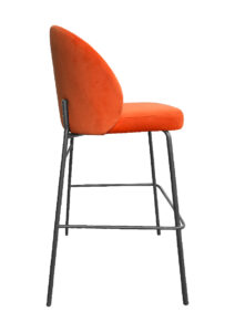 ALURA™ BARSTOOL - AMBER ORANGE WITH BLACK LEGS (BS4 - BAO)