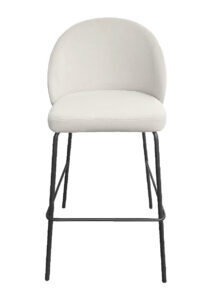 ALURA™ BARSTOOL - CHIFFON WHITE WITH BLACK LEGS (BS4 - BCW)