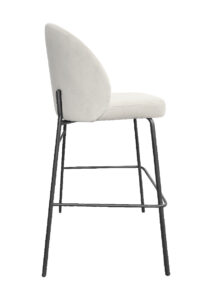 ALURA™ BARSTOOL - CHIFFON WHITE WITH BLACK LEGS (BS4 - BCW)