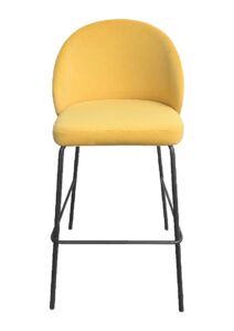 ALURA™ BARSTOOL - CUSTARD YELLOW WITH BLACK LEGS (BS4 - BCY)