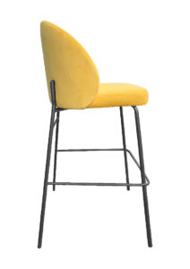 ALURA™ BARSTOOL - CUSTARD YELLOW WITH BLACK LEGS (BS4 - BCY)