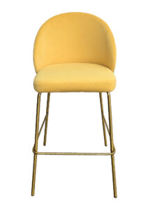 ALURA™ BARSTOOL - CUSTARD YELLOW WITH GOLD LEGS (BS4 - GCY)