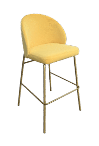 ALURA™ BARSTOOL - CUSTARD YELLOW WITH GOLD LEGS (BS4 - GCY)