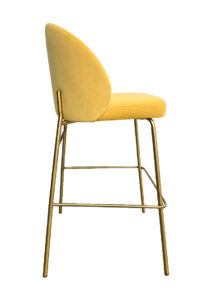 ALURA™ BARSTOOL - CUSTARD YELLOW WITH GOLD LEGS (BS4 - GCY)
